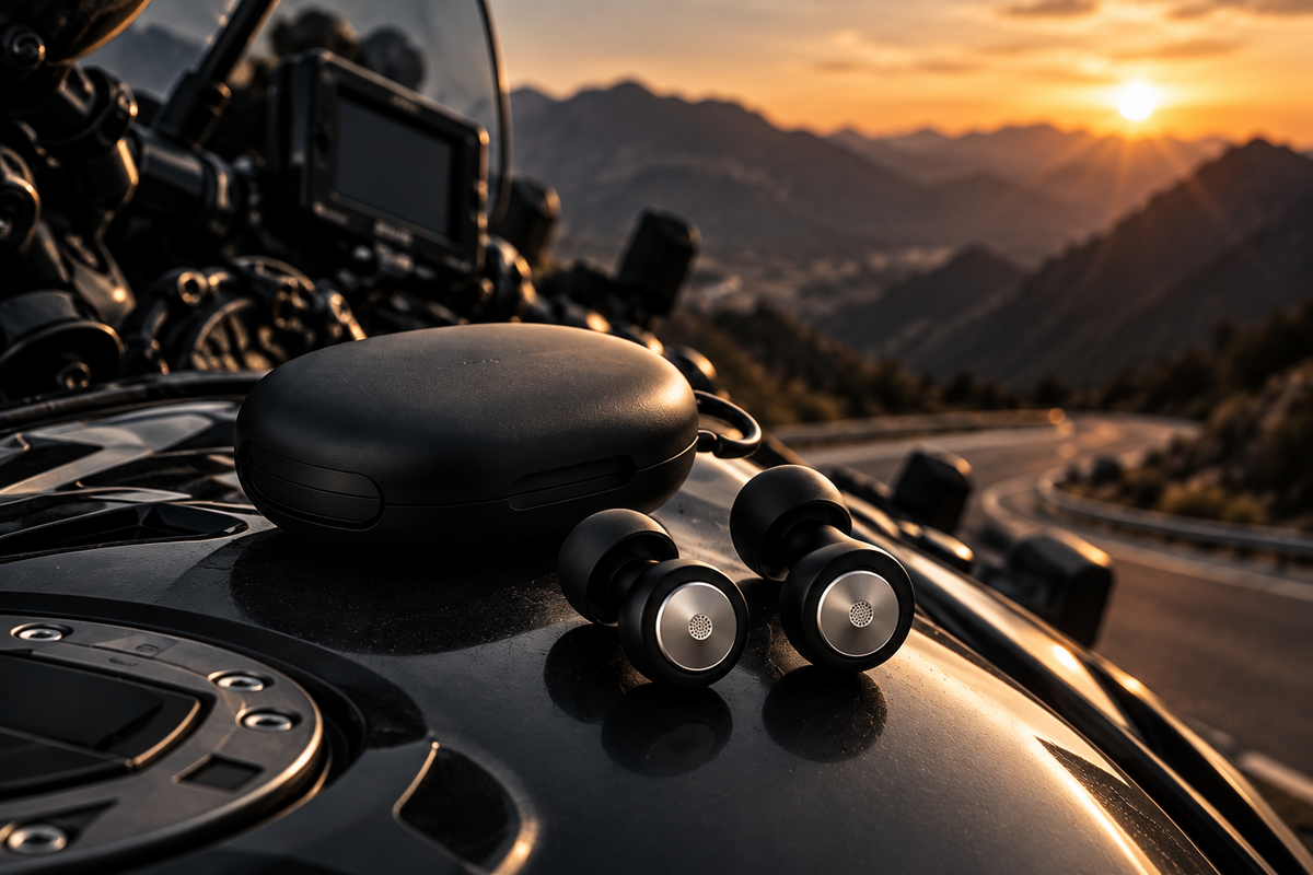 Motorcycle rider riding on the road